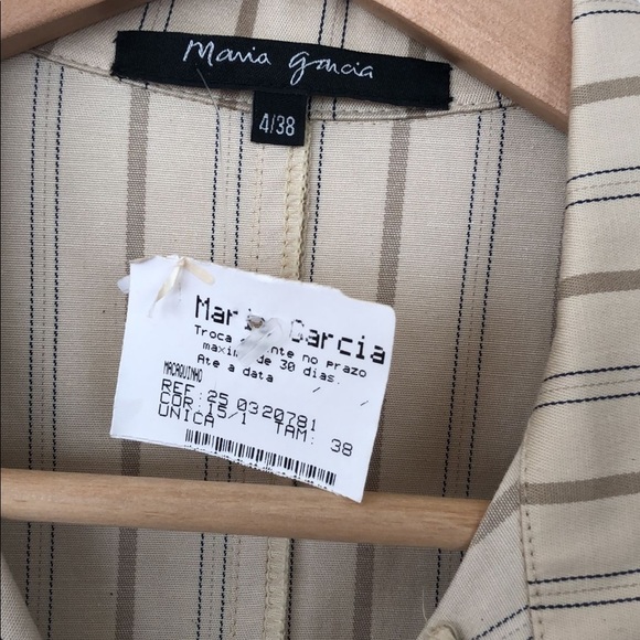 Maria Garcia Romper Jumpsuit Denim Sleeveless Striped Utility 💯 Cotton Size 6 - Picture 4 of 8